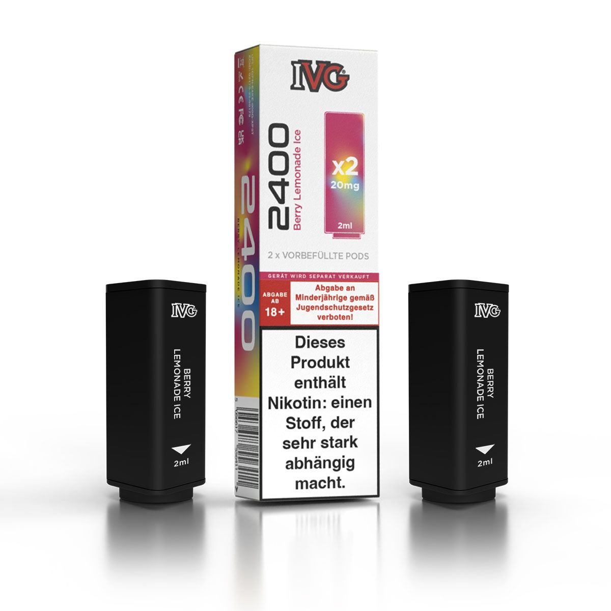 IVG 2400 4-Pod-System Berry Lemonade Ice Prefilled Pod 2x2ml 20mg