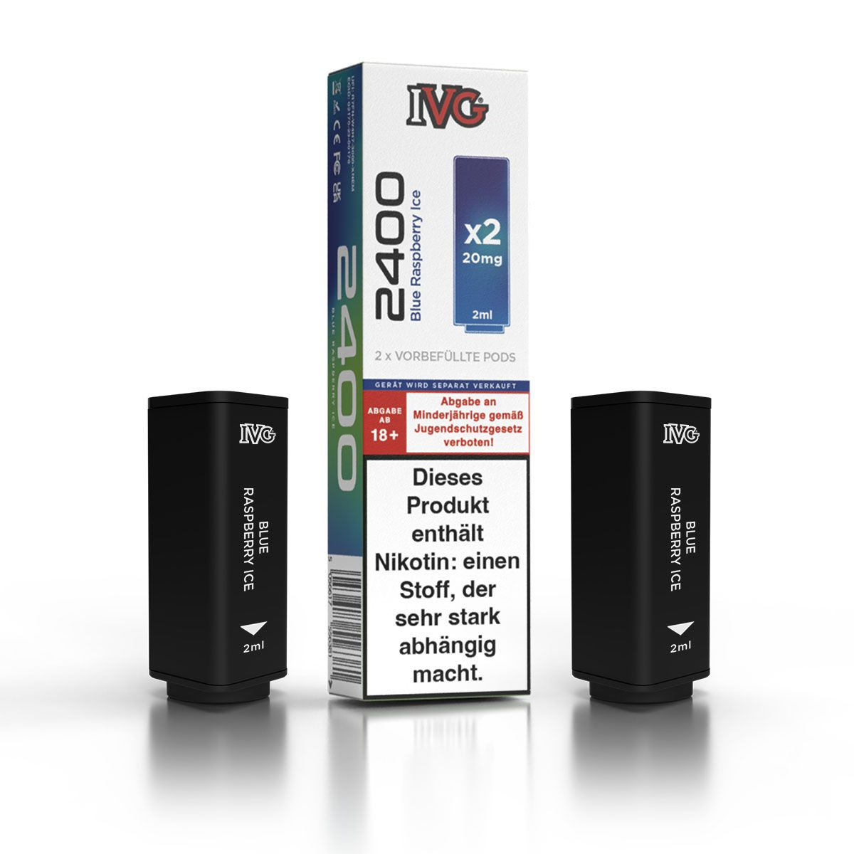 IVG 2400 4-Pod-System Blue Raspberry Ice Prefilled Pod 2x2ml 20mg