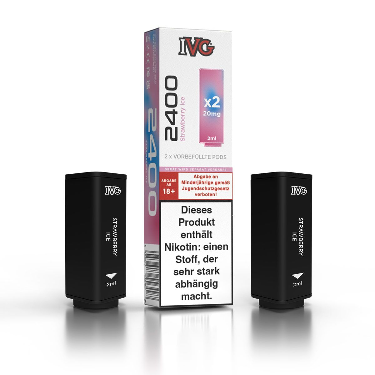 IVG 2400 4-Pod-System Strawberry Ice Prefilled Pod 2x2ml 20mg