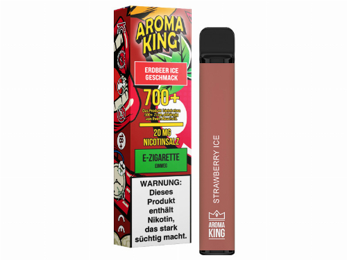 AROMA KING 700+ Erdbeer-Ice Einweg E-Shisha 20mg Nikotinsalz