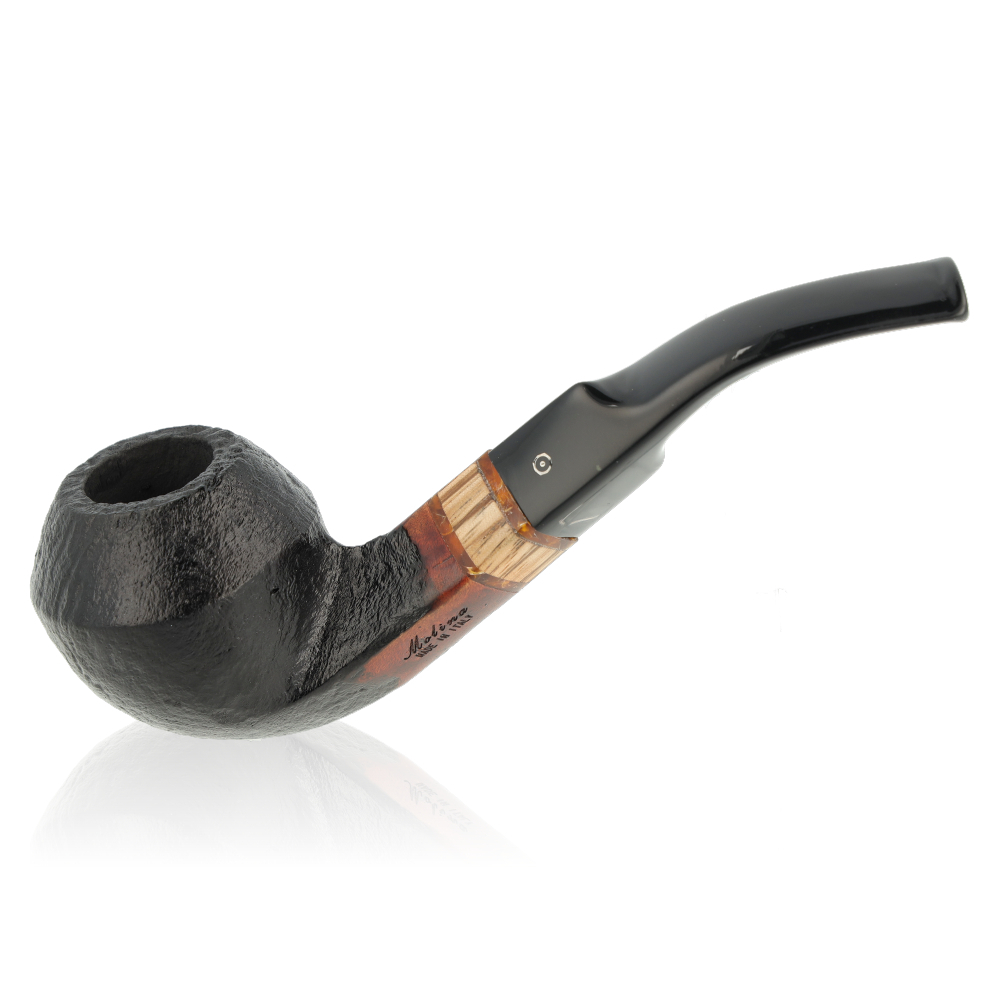 Molina Pfeife Zebrano Sandblast Black Nr.7