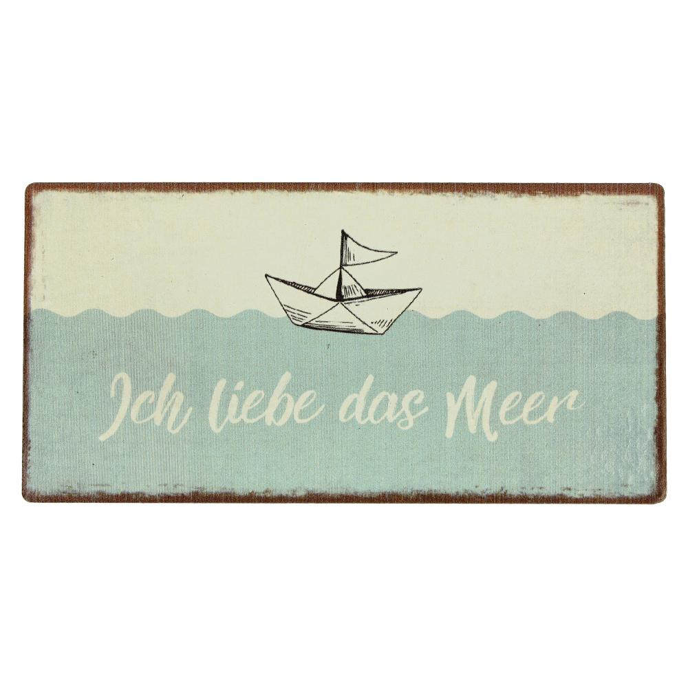 Kühlschrankmagnet Ich liebe das Meer 10x5cm