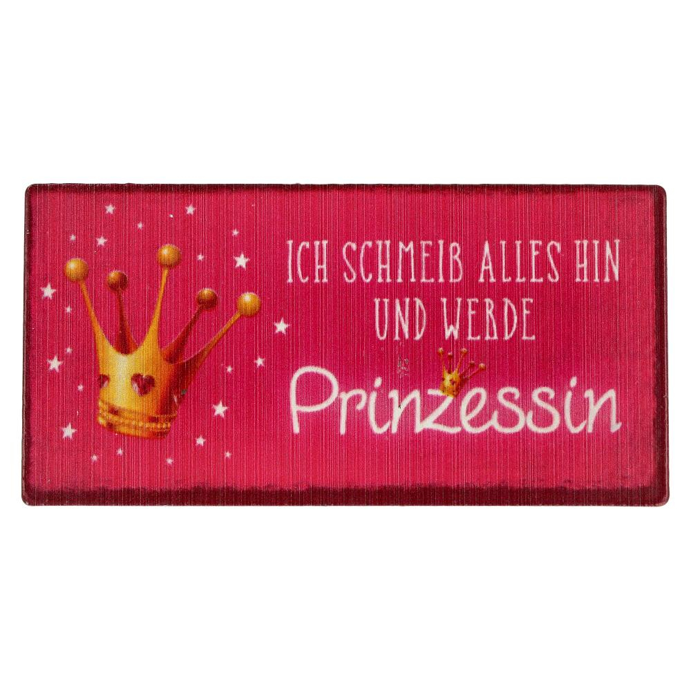 Kühlschrankmagnet ICH SCHMEIß ALLES HIN UND WERDE Prinzessin 10x5cm