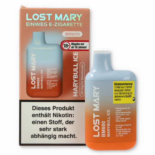 Lost Mary BM600 Marybull Ice Einweg E-Zigarette 20mg