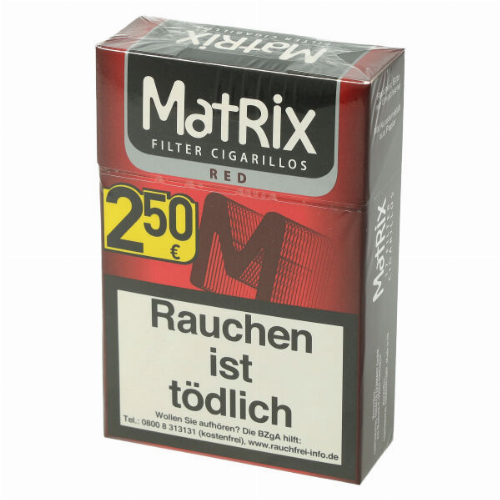 Matrix Filterzigarillos Red mit Naturdeckblatt Einzelpackung 17er