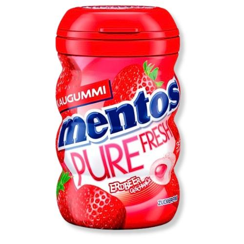 Mentos Pure Fresh Erdbeere Kaugummi Zuckerfrei 70g