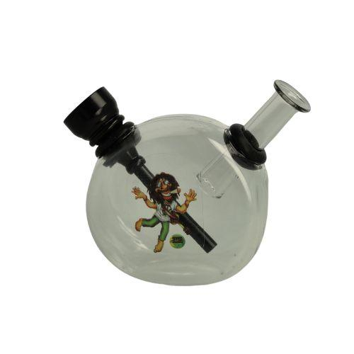 Mini Glas Bong Wildfire Sticker/Clear Nr.9