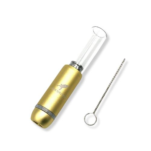 MJ420 Telescopic Bullet Pipe ausziehbare Pfeife Gold