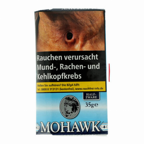 Mohawk Tabak Blue Halfzware 30g Päckchen Feinschnitt