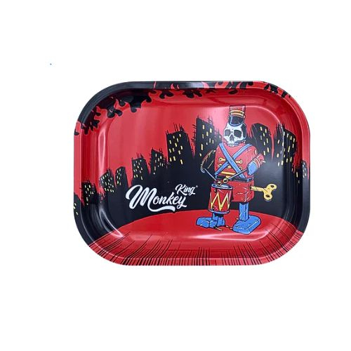 Monkey King Rolling Tray Metall Rot-Schwarz Nr.4