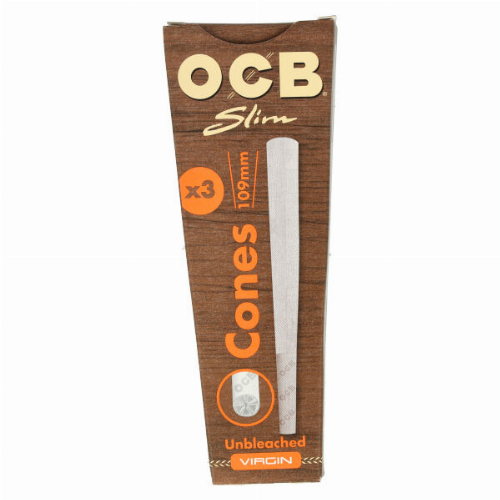 OCB Virgin Cones Unbleached Slim 3Stk.