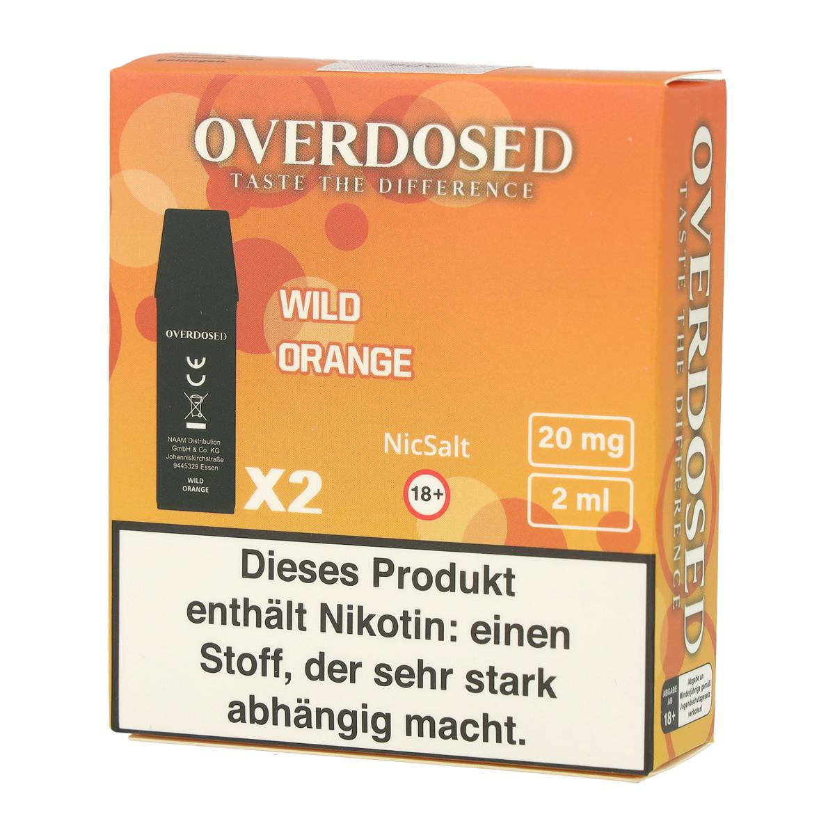 Overdosed Prefilled Pods Wild Orange 2x2ml 20mg