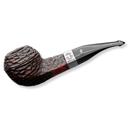 Peterson Pfeife Sherlock Holmes Rusticated Hudson P-Lip Rotbraun