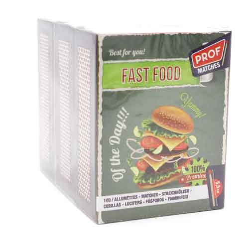 Prof Zündhölzer 3er Pack Fast Food