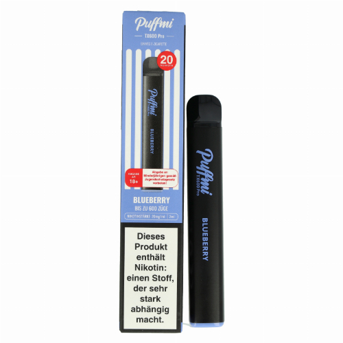 Puffmi TX600 Pro Blueberry Einweg E-Shisha 20mg