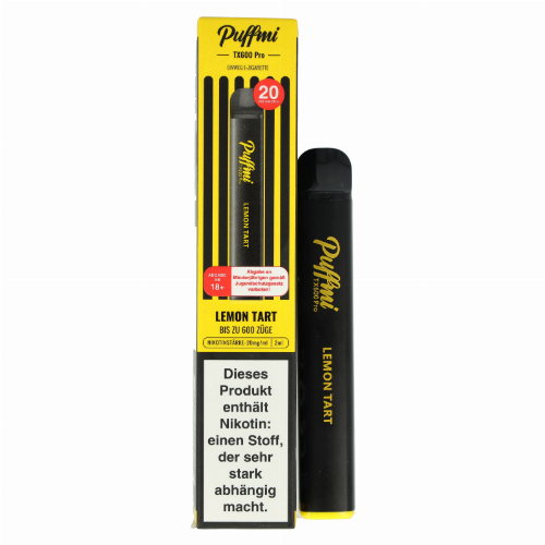 Puffmi TX600 Pro Lemon Tart Einweg E-Shisha 20mg