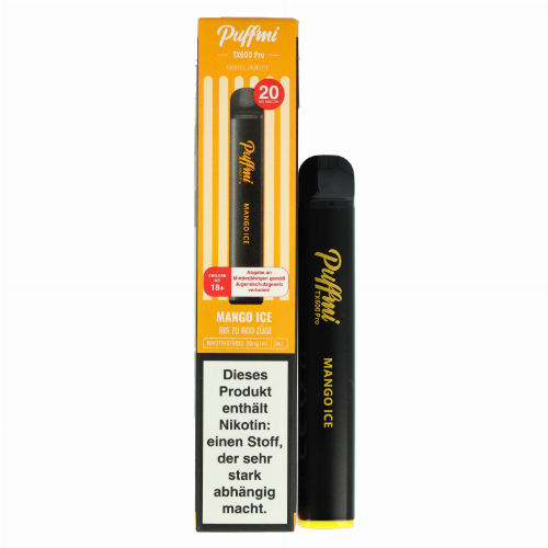 Puffmi TX600 Pro Mango Ice Einweg E-Shisha 20mg