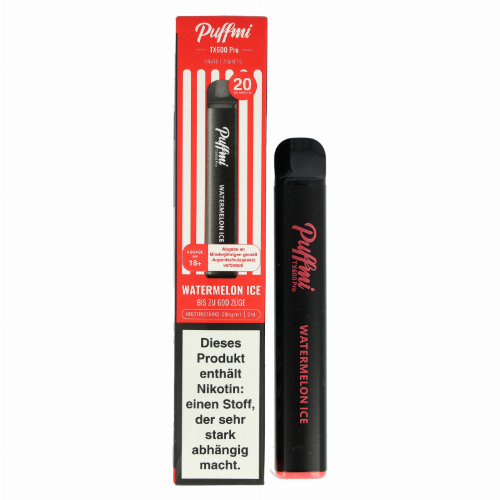 Puffmi TX600 Pro Watermelon Ice Einweg E-Shisha 20mg