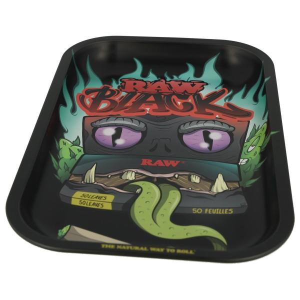 RAW Rolling Tray Small Metall RAW Black Monster