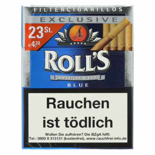 Rolls Filter Zigarillos Blue Full Flavour Big Pack mit Naturdeckblatt