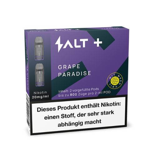 Salt Plus Grape Paradise Prefilled Pods 2x2ml 20mg