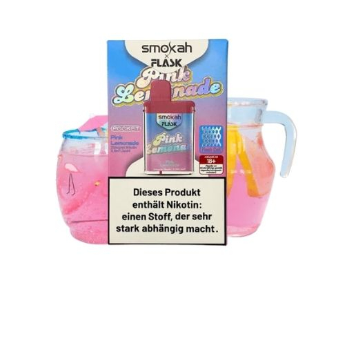 Smokah x Flask Pocket Einweg E-Zigarette Pink Lemonade 20mg