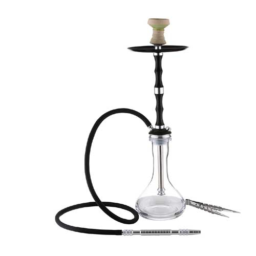 Super Heroes Shisha transparent, schwarz/silber 1 Anschluss