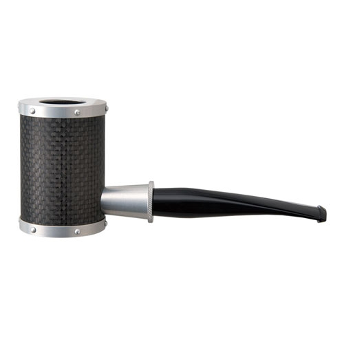 Tsuge Pfeife Metall Serie Yoroi Carbon X Silver