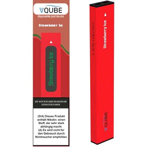 VQube E-Shisha Strawberry Ice ca. 350 Züge