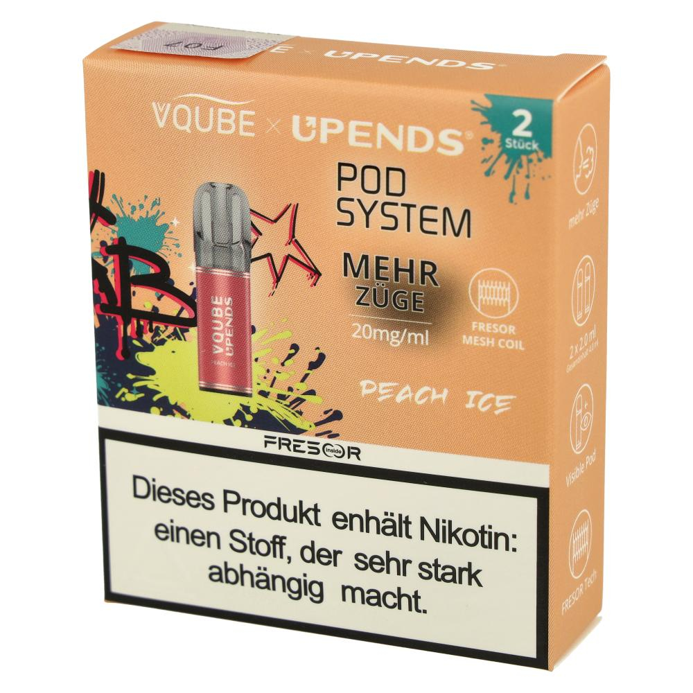 Vqube Upends Peach Ice Pods 2 x 2ml 20mg