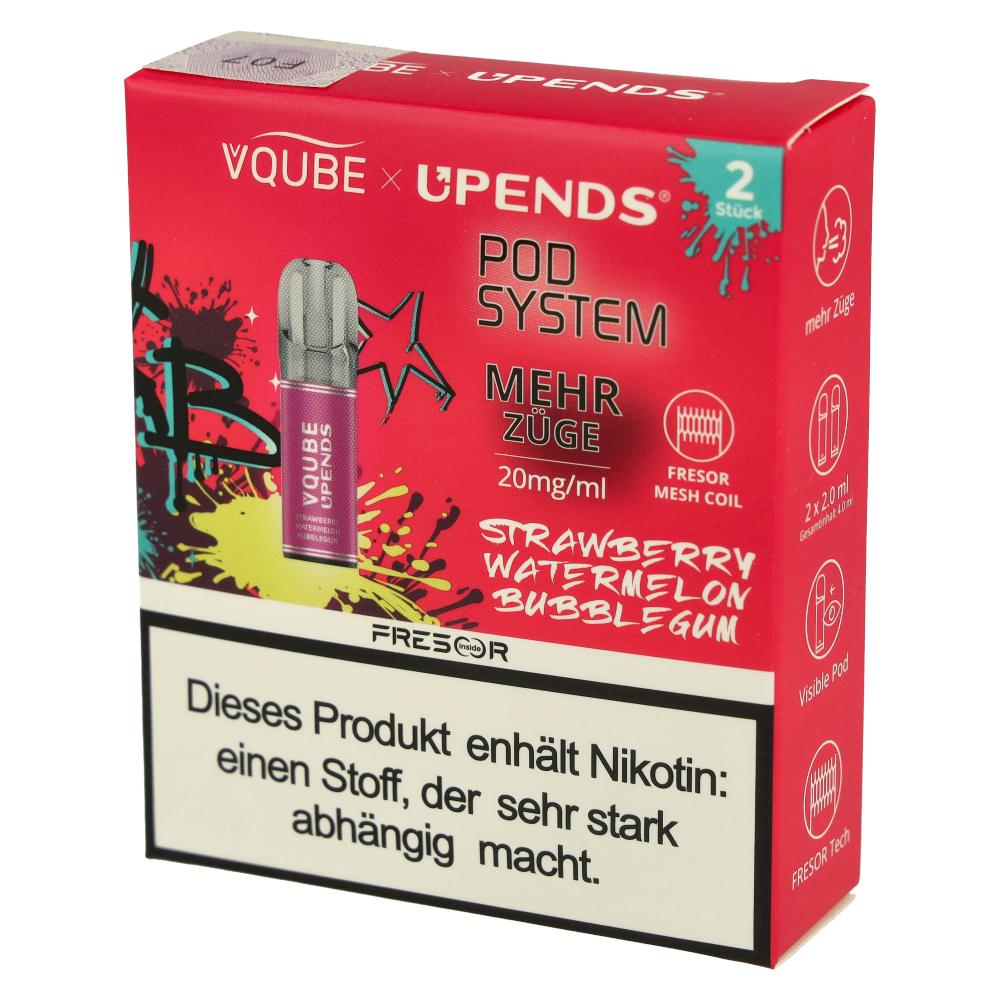 Vqube Upends Strawberry Watermelon Bubblegum Pods 2 x 2ml 20mg