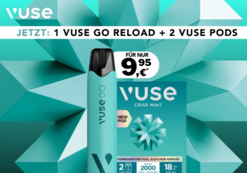 Aktion Vuse Go Reload + 1 Packung Crisp Mint Pods