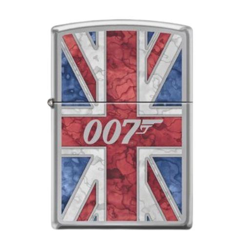 Zippo Feuerzeug 007 Union Jack Chrom poliert Fusion