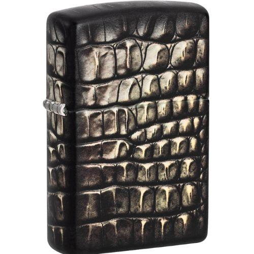 Zippo Feuerzeug Alligator Skin Schwarz