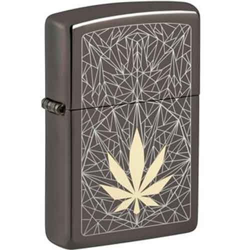 Zippo Feuerzeug Cannabis Black Ice gelasert TT