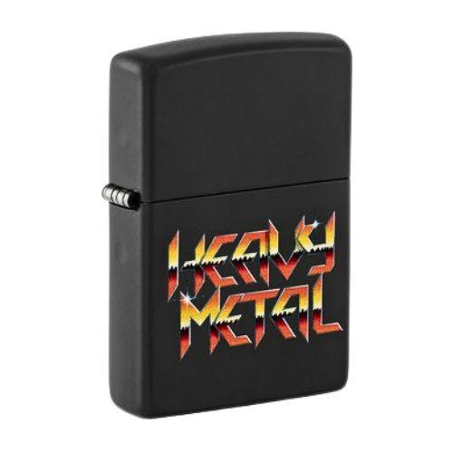 Zippo Feuerzeug Heavy Metal Schwarz Matt