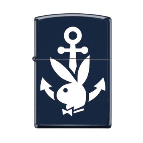 Zippo Feuerzeug Playboy Anchor Navy Blue Color