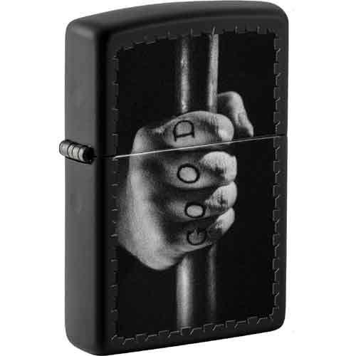 Zippo Feuerzeug schwarz color beidseitig Good Evi