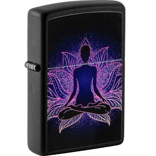 Zippo Feuerzeug schwarz color Spiritual Design Glow in the Dark