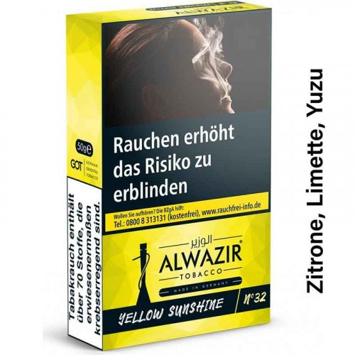 Alwazir Yellow Sunshine No. 32 Shisha Tabak 50g