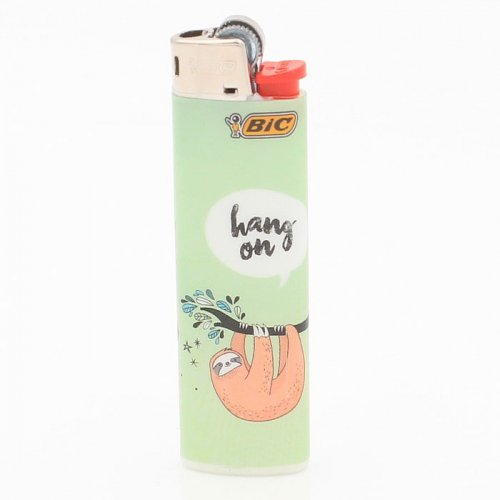 BIC Feuerzeug Slim Faultier Hang On 6v8