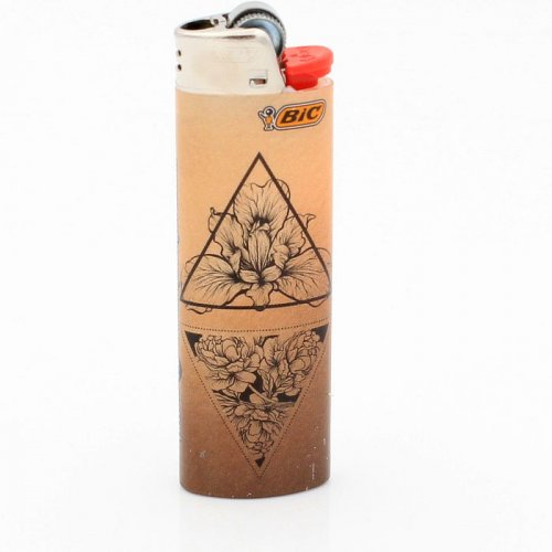 BIC Feuerzeug Tatto Lotus und Dreieck 7v8