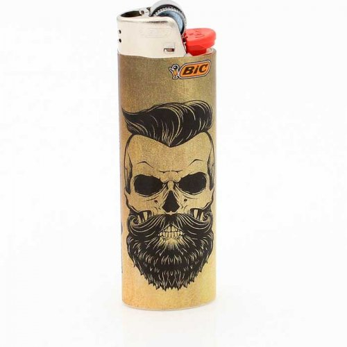 BIC Feuerzeug Tatto Skull and Beard 5v8