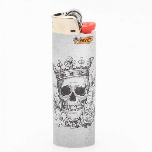 BIC Feuerzeug Tatto Skull and Crown 3v8