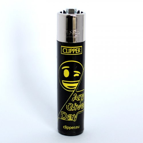 Clipper Feuerzeug EmojiMix3 Any given Day gelb - 1/4