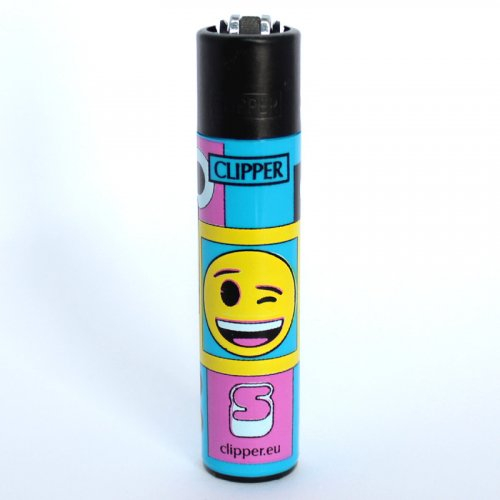 Clipper Feuerzeug EmojiMix4 Blau