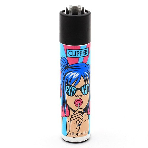 Clipper Feuerzeug Girlz - 3v4 Blau Lollypop