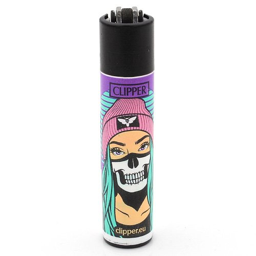 Clipper Feuerzeug Girlz - 4v4 Skull Mask Lila