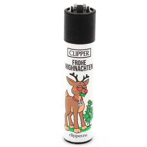 Clipper Feuerzeug Rentiere - 2v4 FROHE HIGHNACHTEN