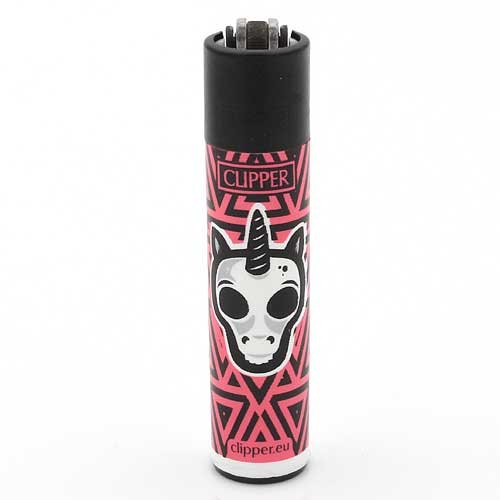 Clipper Feuerzeug Skulls 17 - 3v4 Pink Einhorn